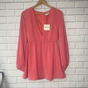 New Superdown deep V neck fit and flare mini dress size small